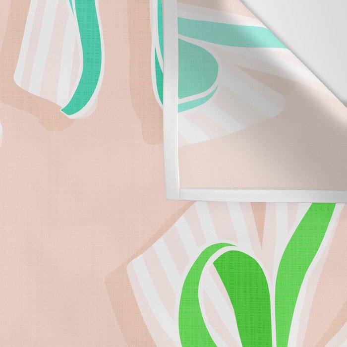 Ditsy Kitsch Ribbons and bows 1. Pastel Rainbow colours on Peach Wall Tapestry Gallery Image 3