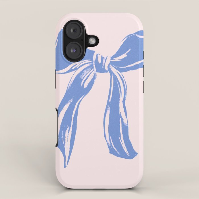 Light blue femenine bow iPhone Case Gallery Image 1