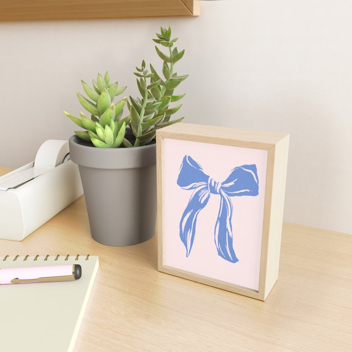 Light blue femenine bow Mini Art Print Gallery Image 2