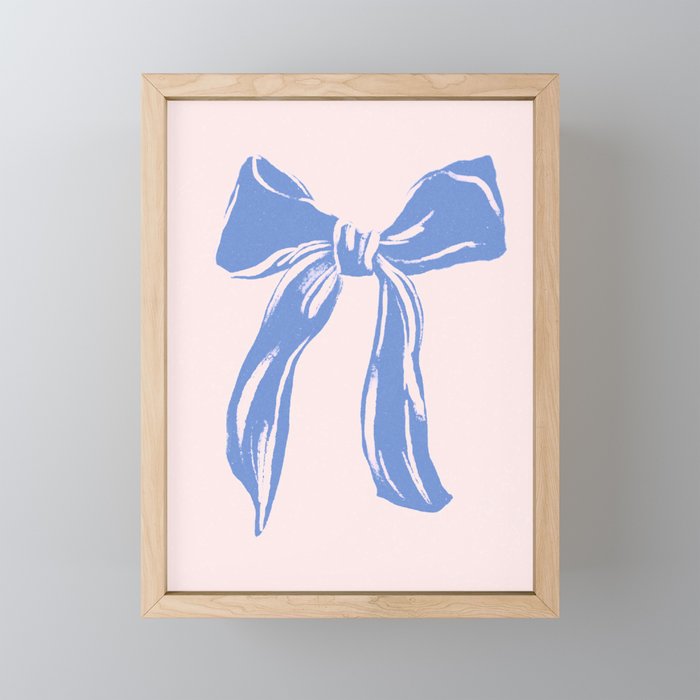 Light blue femenine bow Mini Art Print Gallery Image 1