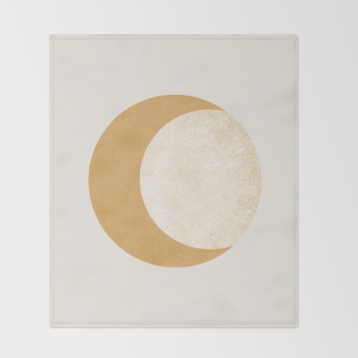 Moon Crescent - Gold Throw Blanket Gallery Image 2