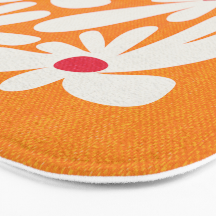 Bloom: Tangerine Matisse Color Series 03 Bath Mat Gallery Image 3