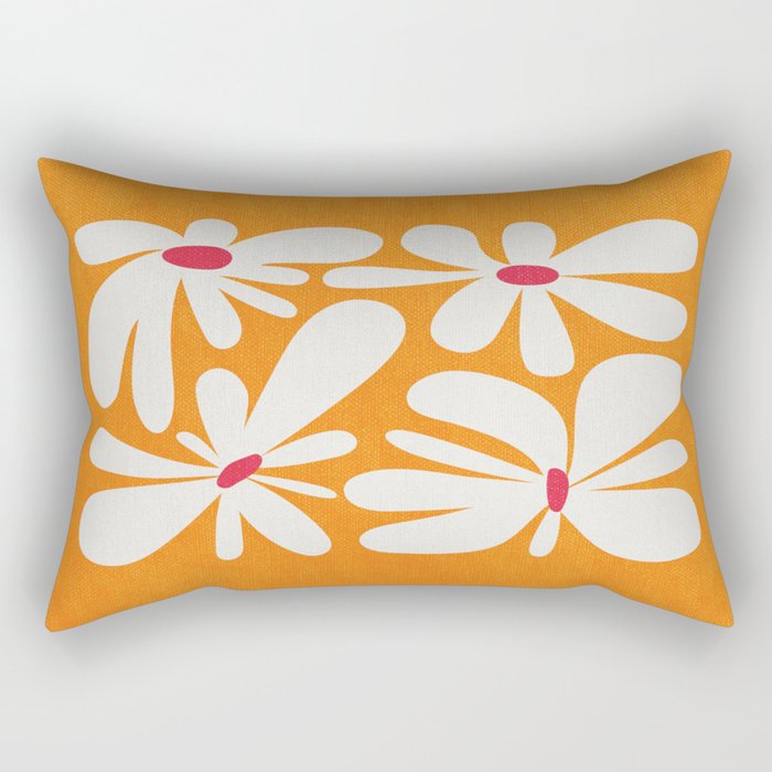 Bloom: Tangerine Matisse Color Series 03 Rectangular Pillow Gallery Image 1
