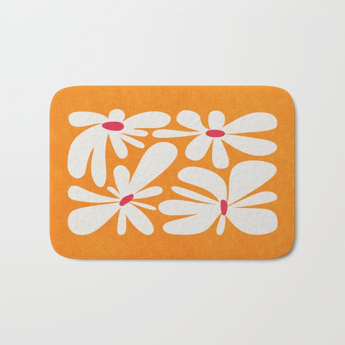 Bloom: Tangerine Matisse Color Series 03 Bath Mat Gallery Image 1
