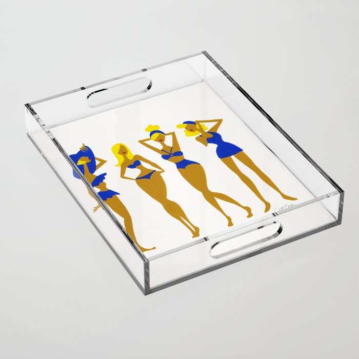 Beach Bombshells - Blondes in Blue Acrylic Tray Gallery Image 1