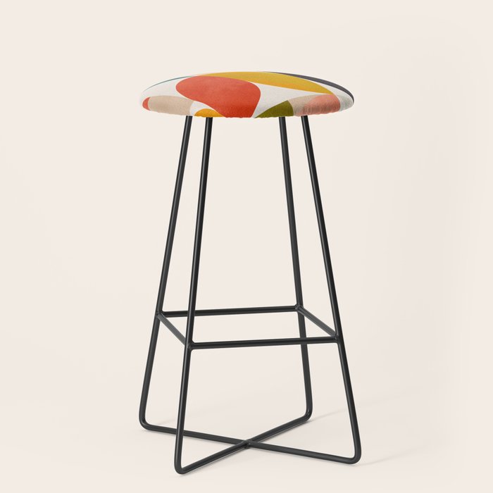 mid century geometry abstract shapes bauhaus Stool Gallery Image 1