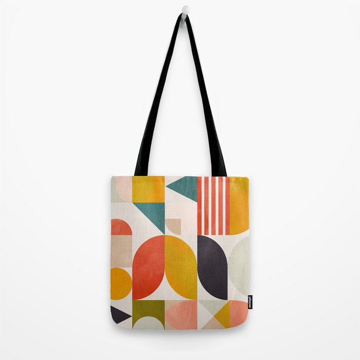 mid century geometry abstract shapes bauhaus Tote Bag Gallery Image 2