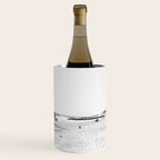 Newport Beach Lifeguard Tower Modern and Vintage Beach Aesthetic Photography of Grey Black White Sky Wine Chiller Gallery Image 2