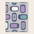 Midcentury MCM Rounded Rectangles Gray Purple Notebook Gallery Image 4