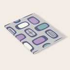 Midcentury MCM Rounded Rectangles Gray Purple Notebook Gallery Image 2
