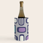 Midcentury MCM Rounded Rectangles Gray Purple Wine Chiller Gallery Image 1