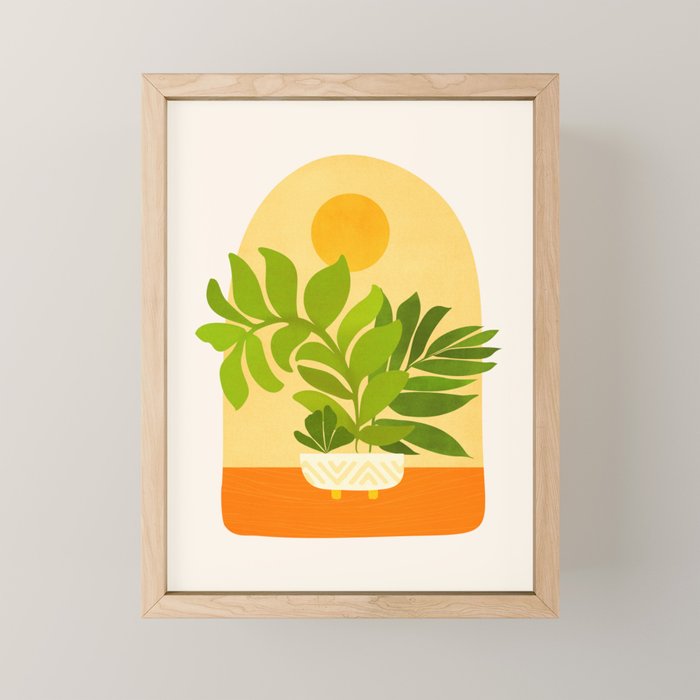 Sunday Sunset Window Garden Series Mini Art Print Gallery Image 1