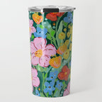 Vibrant Floral Terrarium Illustration Travel Mug Gallery Image 1