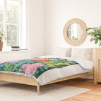 Vibrant Floral Terrarium Illustration Duvet Cover Gallery Image 2