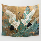 Japara Cranes in Twilight Wall Tapestry Gallery Image 4