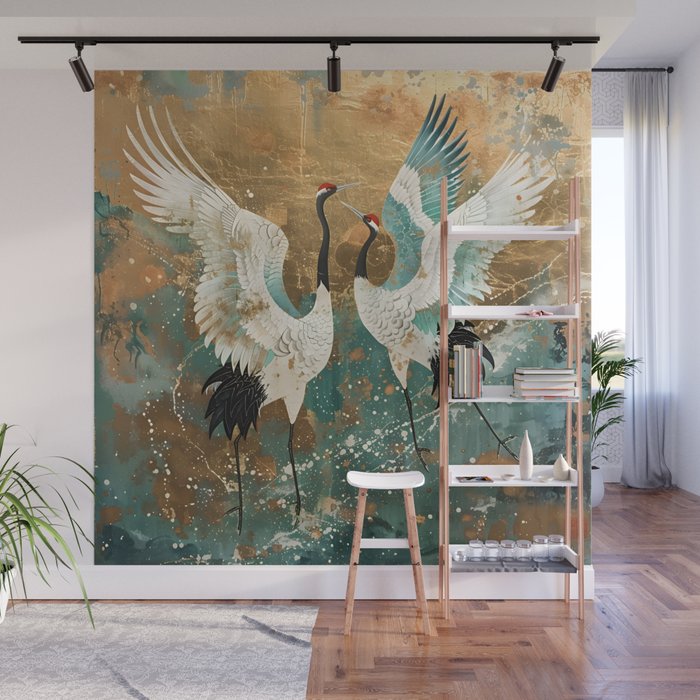 Japara Cranes in Twilight Wall Mural Gallery Image 1