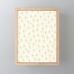 Stella - Atomic Age Midcentury Modern Minimalist Pattern in Light Mustard Yellow and White Mini Art Print Gallery Image 1