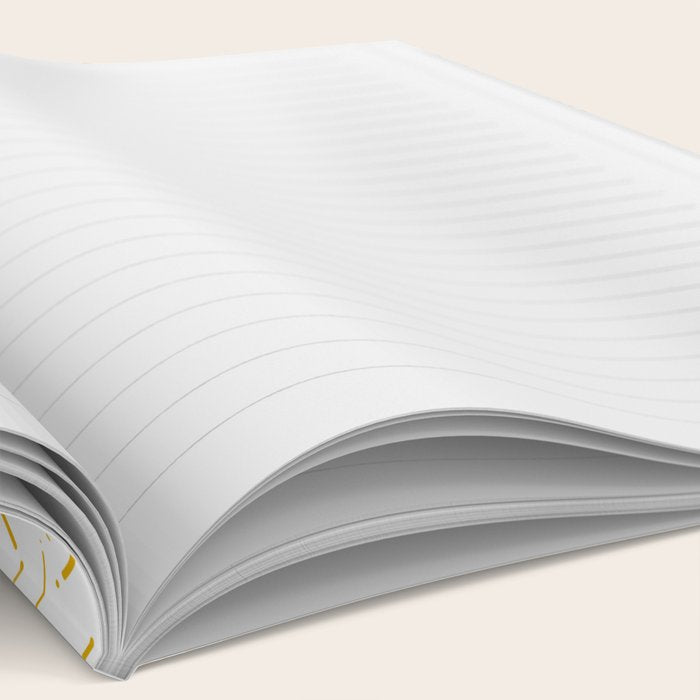 Stella - Atomic Age Midcentury Modern Minimalist Pattern in Light Mustard Yellow and White Notebook Gallery Image 2