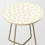 Stella - Atomic Age Midcentury Modern Minimalist Pattern in Light Mustard Yellow and White Side Table Gallery Image 2