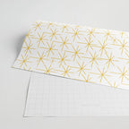 Stella - Atomic Age Midcentury Modern Minimalist Pattern in Light Mustard Yellow and White Wrapping Paper Gallery Image 2