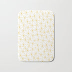 Stella - Atomic Age Midcentury Modern Minimalist Pattern in Light Mustard Yellow and White Bath Mat Gallery Image 1