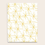 Stella - Atomic Age Midcentury Modern Minimalist Pattern in Light Mustard Yellow and White Notebook Gallery Image 4