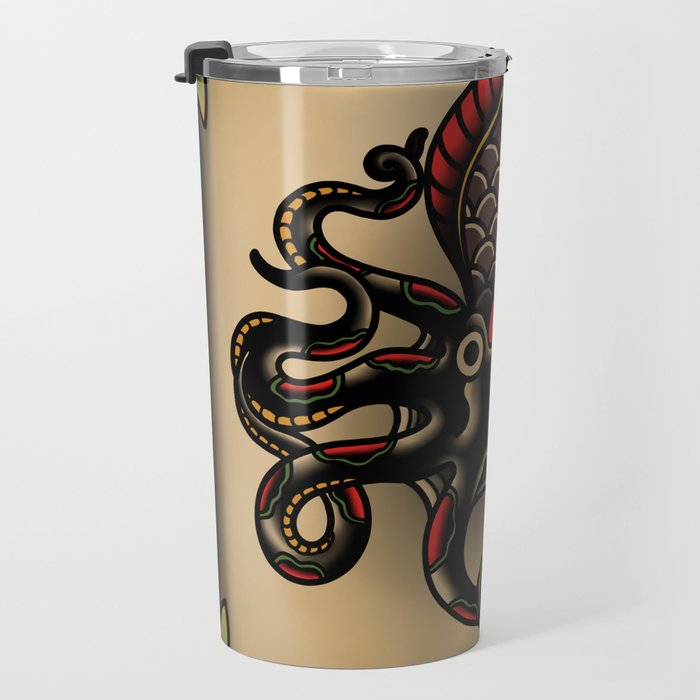 Traditional Tattoo Octopus  Travel Mug Gallery Image 3