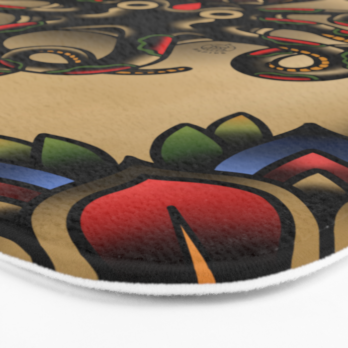 Traditional Tattoo Octopus  Bath Mat Gallery Image 3