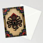 Traditional Tattoo Octopus  Stationery Card Gallery Image 2