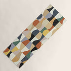 Retro Neutral Wavy Checker Yoga Mat Gallery Image 1