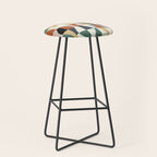 Retro Neutral Wavy Checker Stool Gallery Image 1
