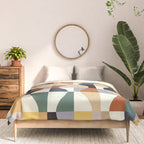 Retro Neutral Wavy Checker Comforter Gallery Image 3