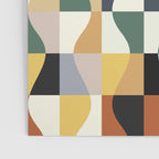 Retro Neutral Wavy Checker Poster Gallery Image 3