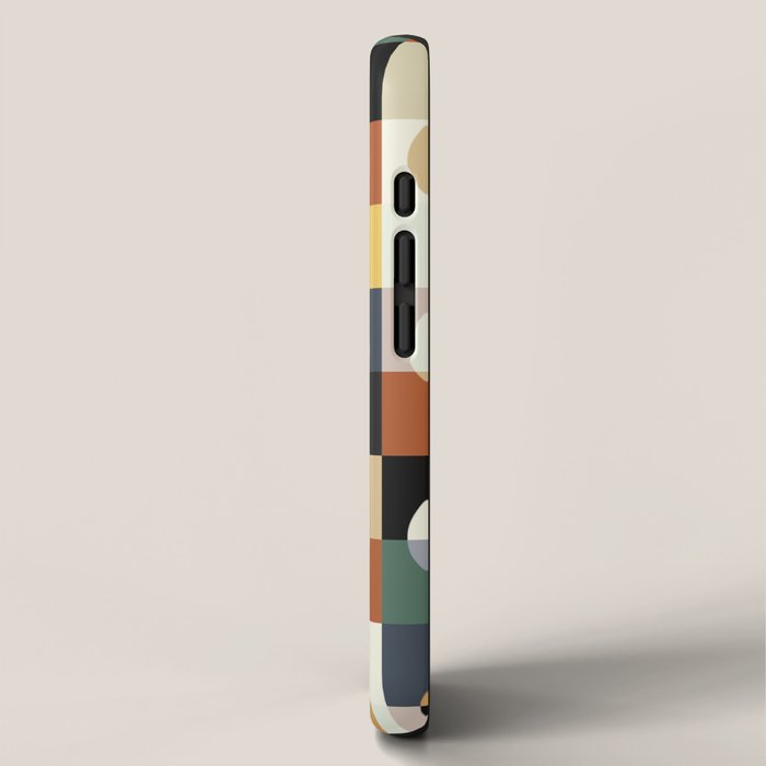 Retro Neutral Wavy Checker iPhone Case Gallery Image 2