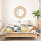 Retro Neutral Wavy Checker Duvet Cover Gallery Image 3