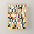 Retro Neutral Wavy Checker Mini Art Print Gallery Image 1