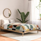 Retro Neutral Wavy Checker Comforter Gallery Image 2