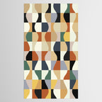 Retro Neutral Wavy Checker Tablecloth Gallery Image 2