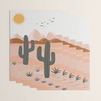 Cacti Desert Landscape Wrapping Paper Gallery Image 3