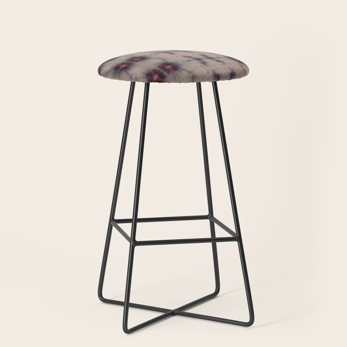 Vintage Floral Shibori Stool Gallery Image 1