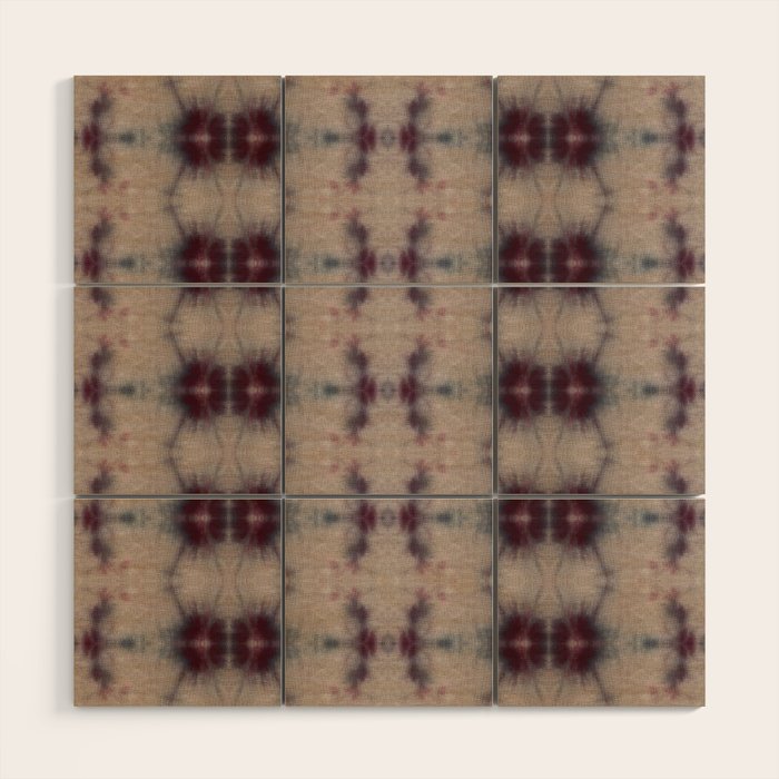Vintage Floral Shibori Wood Wall Art Gallery Image 1