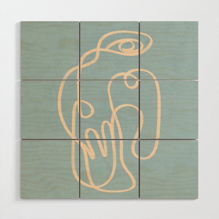 Abstract line art 229 Wood Wall Art Gallery Image 1