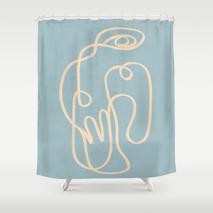 Abstract line art 229 Shower Curtain Gallery Image 1