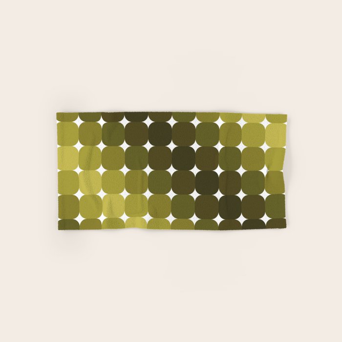 Retro Rounded Rectangle Gradient - Green Bath Towel Gallery Image 1