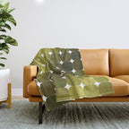 Retro Rounded Rectangle Gradient - Green Throw Blanket Gallery Image 1