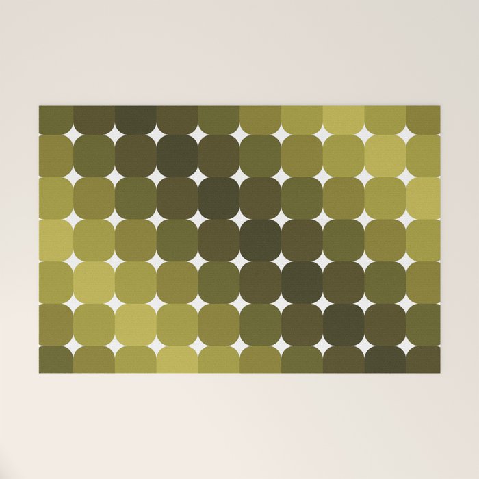 Retro Rounded Rectangle Gradient - Green Welcome Mat Gallery Image 1