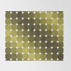 Retro Rounded Rectangle Gradient - Green Throw Blanket Gallery Image 2