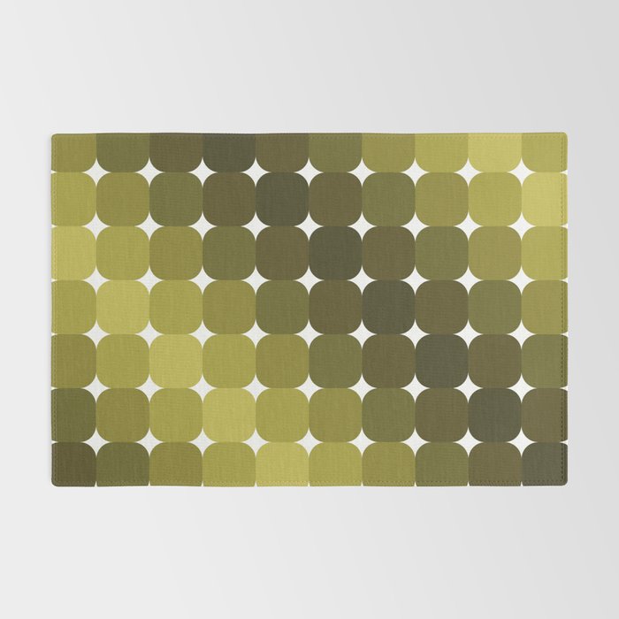 Retro Rounded Rectangle Gradient - Green Rug Gallery Image 2