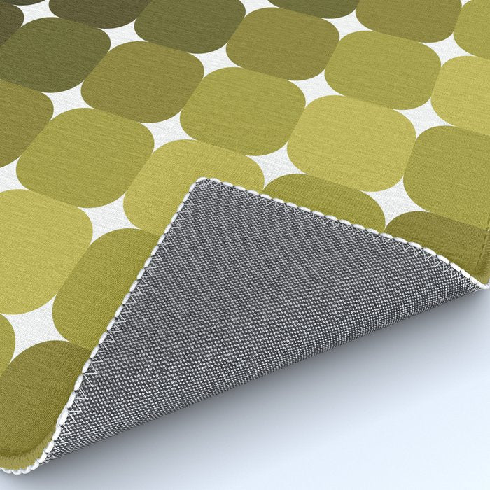 Retro Rounded Rectangle Gradient - Green Rug Gallery Image 4