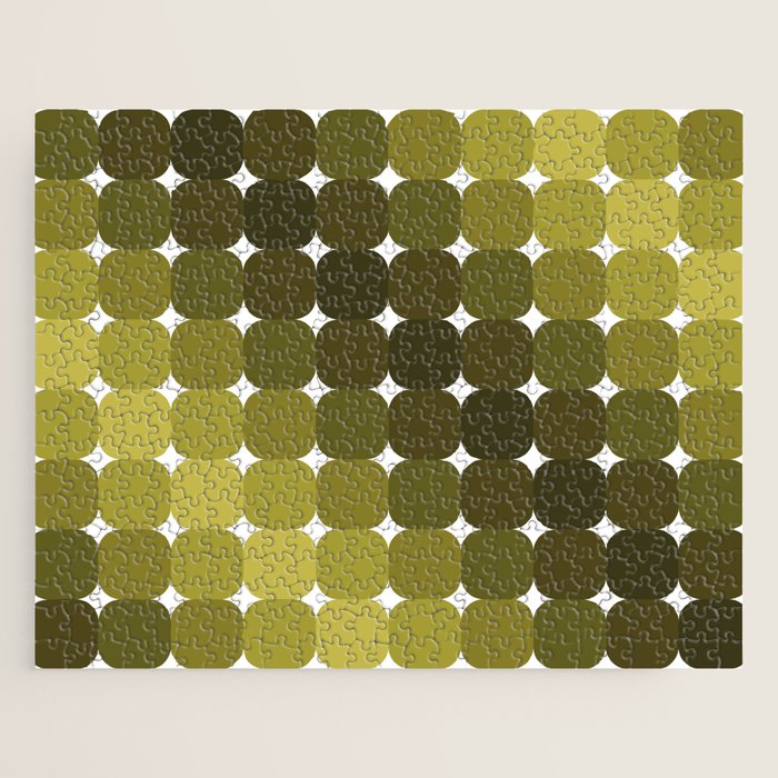 Retro Rounded Rectangle Gradient - Green Jigsaw Puzzle Gallery Image 1